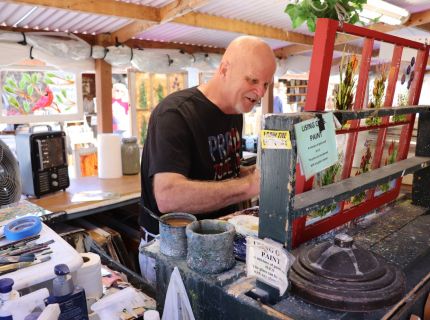 Norm the Artist Vendor at Shipshewana Flea Market