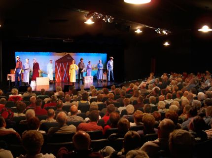 An inside view of the auditorium at the Blue Gate Theatre