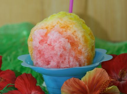 A cup of Kukui's Hawaiian Shave Ice