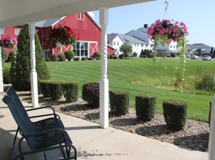 Enjoying the Slow Life on the Porch at Shipshewana's Farmstead Inn & Conference Center