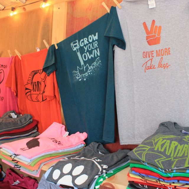 Hand painted T-shirts by Taproot Tees at the Shipshewana Flea Market
