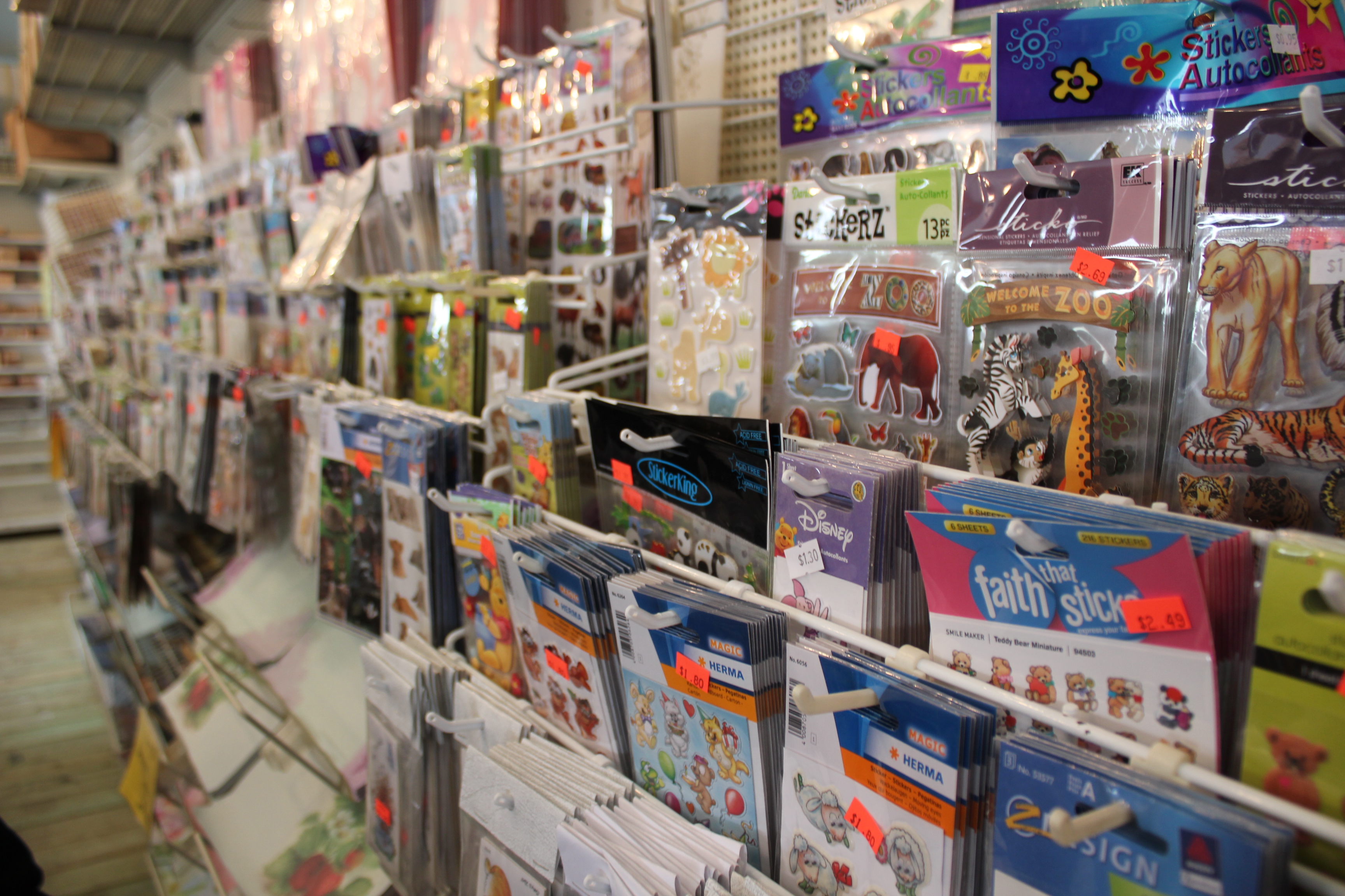 Scrapbooking supplies at Shipshewana Flea Market in Indiana
